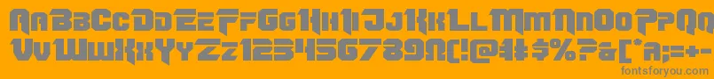 Omegaforceexpand12 Font – Gray Fonts on Orange Background