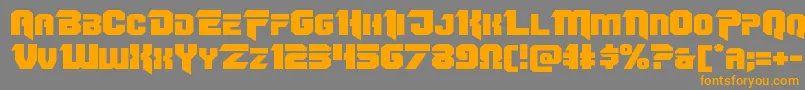 Omegaforceexpand12 Font – Orange Fonts on Gray Background