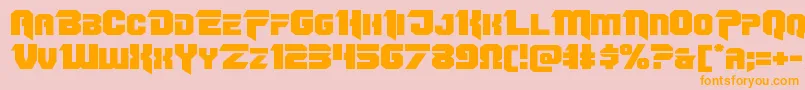 Omegaforceexpand12 Font – Orange Fonts on Pink Background