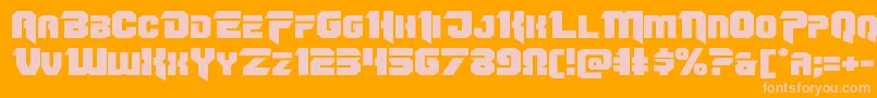 Omegaforceexpand12 Font – Pink Fonts on Orange Background