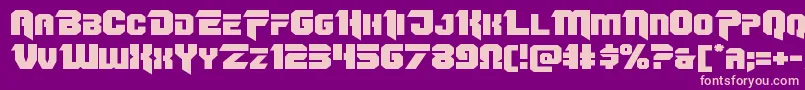 Omegaforceexpand12 Font – Pink Fonts on Purple Background
