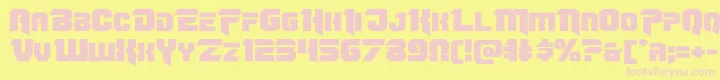 フォントOmegaforceexpand12 – ピンクのフォント、黄色の背景