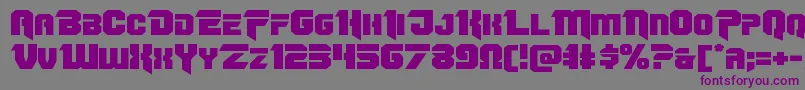 フォントOmegaforceexpand12 – 紫色のフォント、灰色の背景
