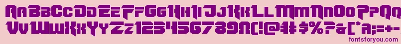 Omegaforceexpand12 Font – Purple Fonts on Pink Background