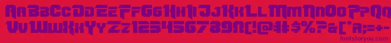Omegaforceexpand12 Font – Purple Fonts on Red Background