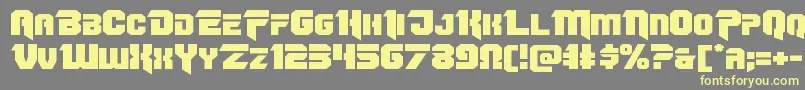 フォントOmegaforceexpand12 – 黄色のフォント、灰色の背景