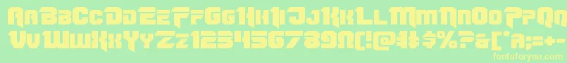 Omegaforceexpand12 Font – Yellow Fonts on Green Background