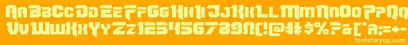Omegaforceexpand12 Font – Yellow Fonts on Orange Background
