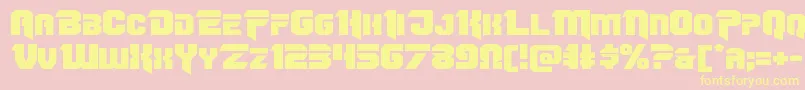 Omegaforceexpand12 Font – Yellow Fonts on Pink Background