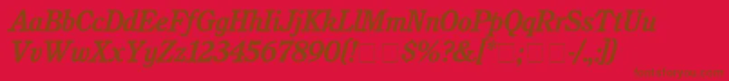 fuente CushingBolditalic – Fuentes Marrones Sobre Fondo Rojo