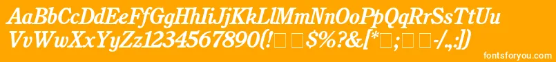 CushingBolditalic Font – White Fonts on Orange Background