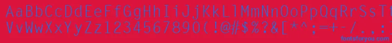 LineDrawNormal Font – Blue Fonts on Red Background
