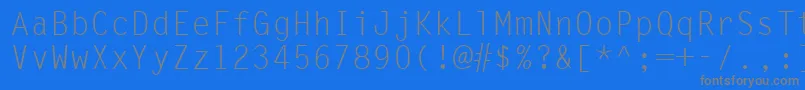 LineDrawNormal Font – Gray Fonts on Blue Background