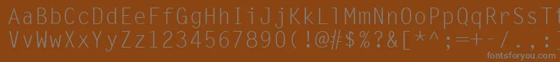 Шрифт LineDrawNormal – серые шрифты на коричневом фоне