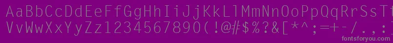 Шрифт LineDrawNormal – серые шрифты на фиолетовом фоне