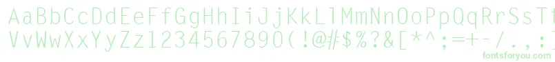 LineDrawNormal Font – Green Fonts on White Background
