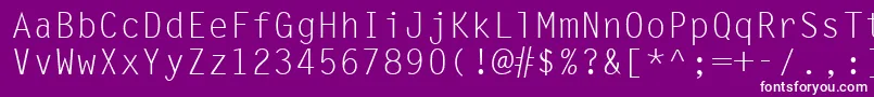LineDrawNormal Font – White Fonts on Purple Background