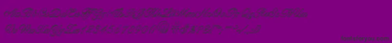 BallantinesoutlineMediumRegular Font – Black Fonts on Purple Background