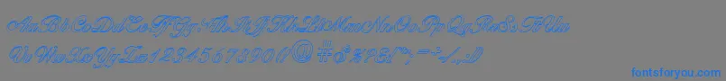 BallantinesoutlineMediumRegular Font – Blue Fonts on Gray Background