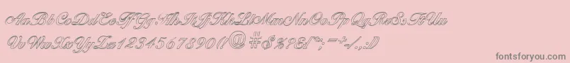 BallantinesoutlineMediumRegular Font – Gray Fonts on Pink Background