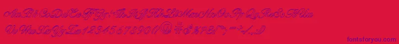 BallantinesoutlineMediumRegular Font – Purple Fonts on Red Background