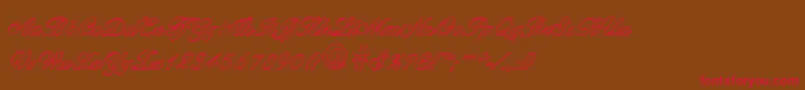 BallantinesoutlineMediumRegular Font – Red Fonts on Brown Background