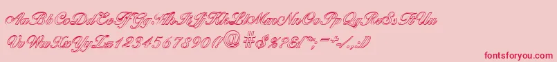 BallantinesoutlineMediumRegular Font – Red Fonts on Pink Background