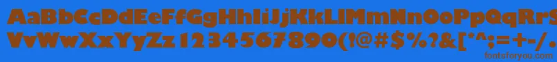 ChantillyDisplayRegular Font – Brown Fonts on Blue Background