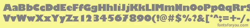 ChantillyDisplayRegular Font – Gray Fonts on Yellow Background