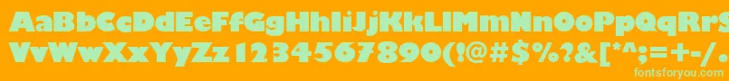 ChantillyDisplayRegular Font – Green Fonts on Orange Background