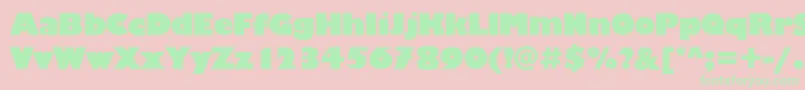 ChantillyDisplayRegular Font – Green Fonts on Pink Background
