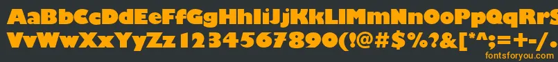 ChantillyDisplayRegular Font – Orange Fonts on Black Background