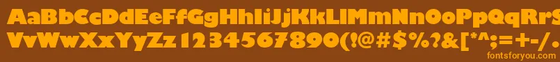 ChantillyDisplayRegular Font – Orange Fonts on Brown Background