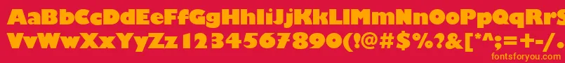 ChantillyDisplayRegular Font – Orange Fonts on Red Background