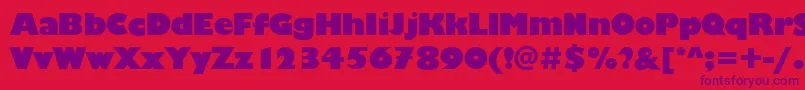 ChantillyDisplayRegular Font – Purple Fonts on Red Background