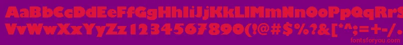 ChantillyDisplayRegular Font – Red Fonts on Purple Background