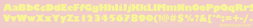 ChantillyDisplayRegular Font – Yellow Fonts on Pink Background