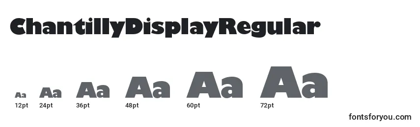 ChantillyDisplayRegular Font Sizes