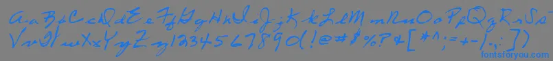 Lehn053-Schriftart – Blaue Schriften auf grauem Hintergrund