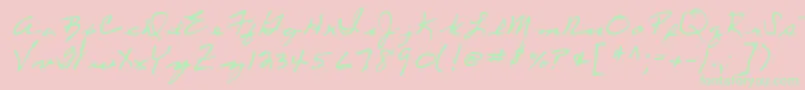 Lehn053フォントについての詳細 フォントLehn053 – ピンクの背景に緑の文字