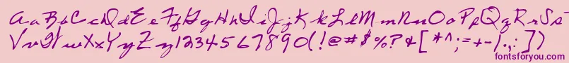 Шрифт Lehn053 – фиолетовые шрифты на розовом фоне