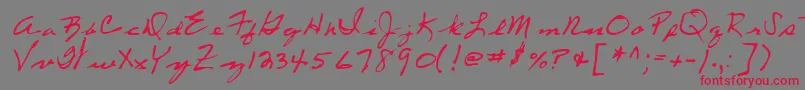 Шрифт Lehn053 – красные шрифты на сером фоне