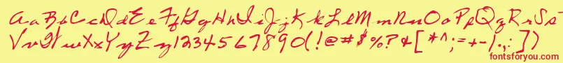 More about Lehn053 Font Lehn053 Font – Red Fonts on Yellow Background
