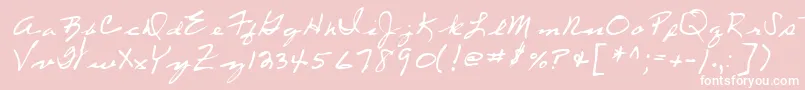 Lehn053-Schriftart – Weiße Schriften auf rosa Hintergrund