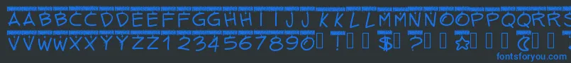 Pwtinselletters Font – Blue Fonts on Black Background