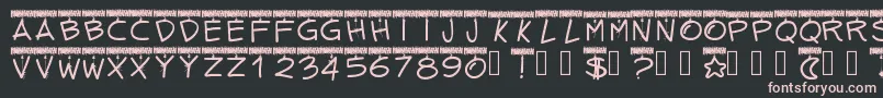 Pwtinselletters Font – Pink Fonts on Black Background