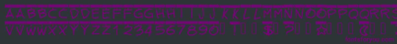 Pwtinselletters-Schriftart – Violette Schriften auf schwarzem Hintergrund