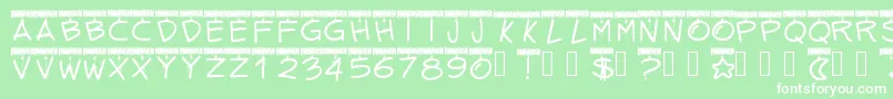 Pwtinselletters Font – White Fonts on Green Background