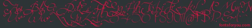 Persifal Font – Red Fonts on Black Background