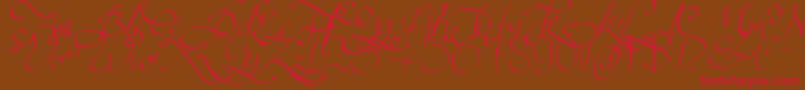 Persifal Font – Red Fonts on Brown Background